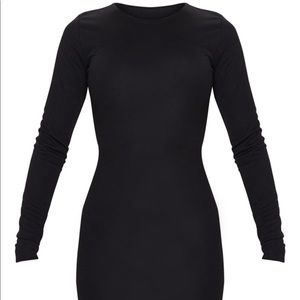 PRETTY LITTLE THING BLACK LONGSLEEVE DRESS